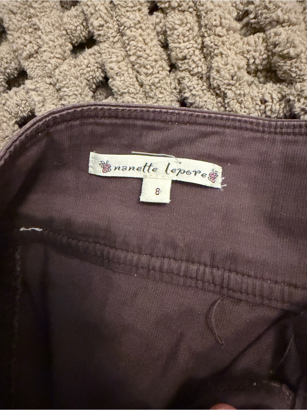 Vintage Nanette Lepore Brown Button-Skirt - Picture 2 of 4